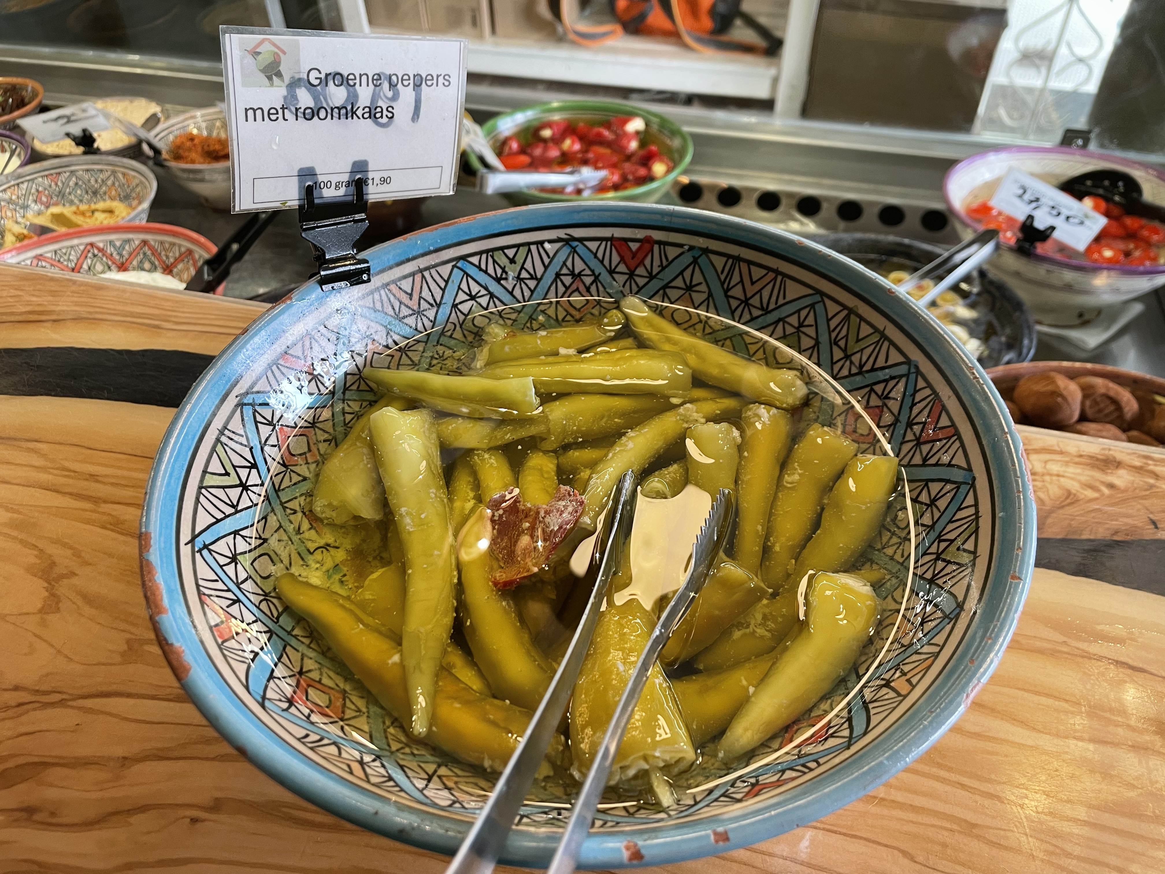 Groene Pepers met roomkaas