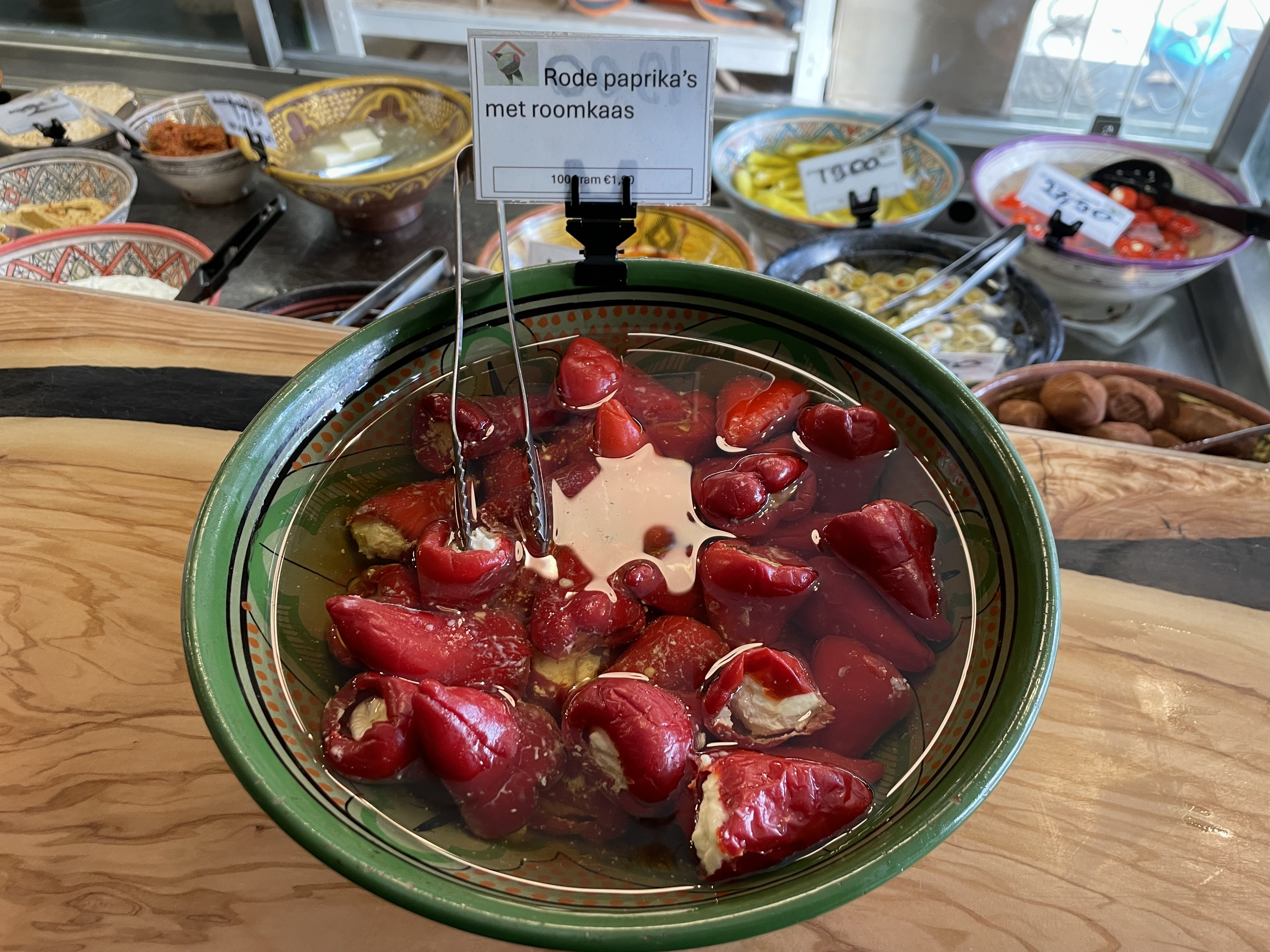 Rode Paprika's met roomkaas